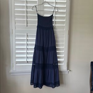 Lulu's Deep Blue Smocked Dress